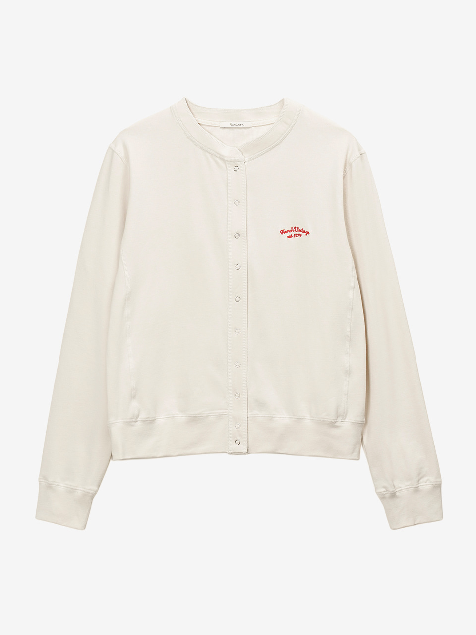 [24SS] SNAP BUTTON UP CARDIGAN - IVORY