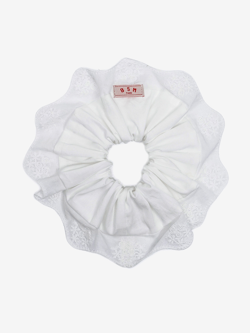 [24SS] LACE FRILL SCRUNCHIE - WHITE